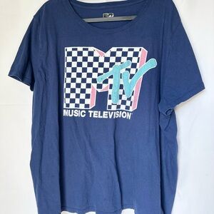 Blue MTV Graphic T-Shirt